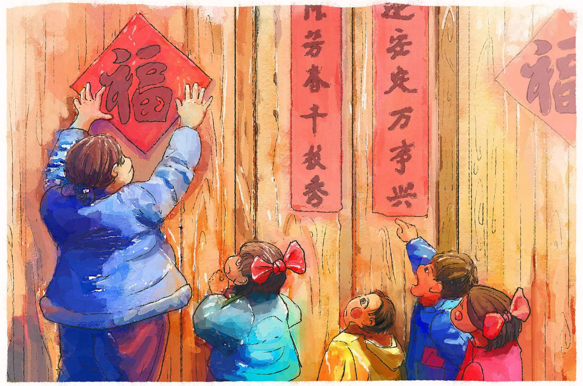 中国春节有好多的风俗，不太的地方风俗不一样