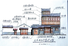 一位老人的古城建筑修复手绘参与化龙池、太平街等历史街巷、历史遗迹修复