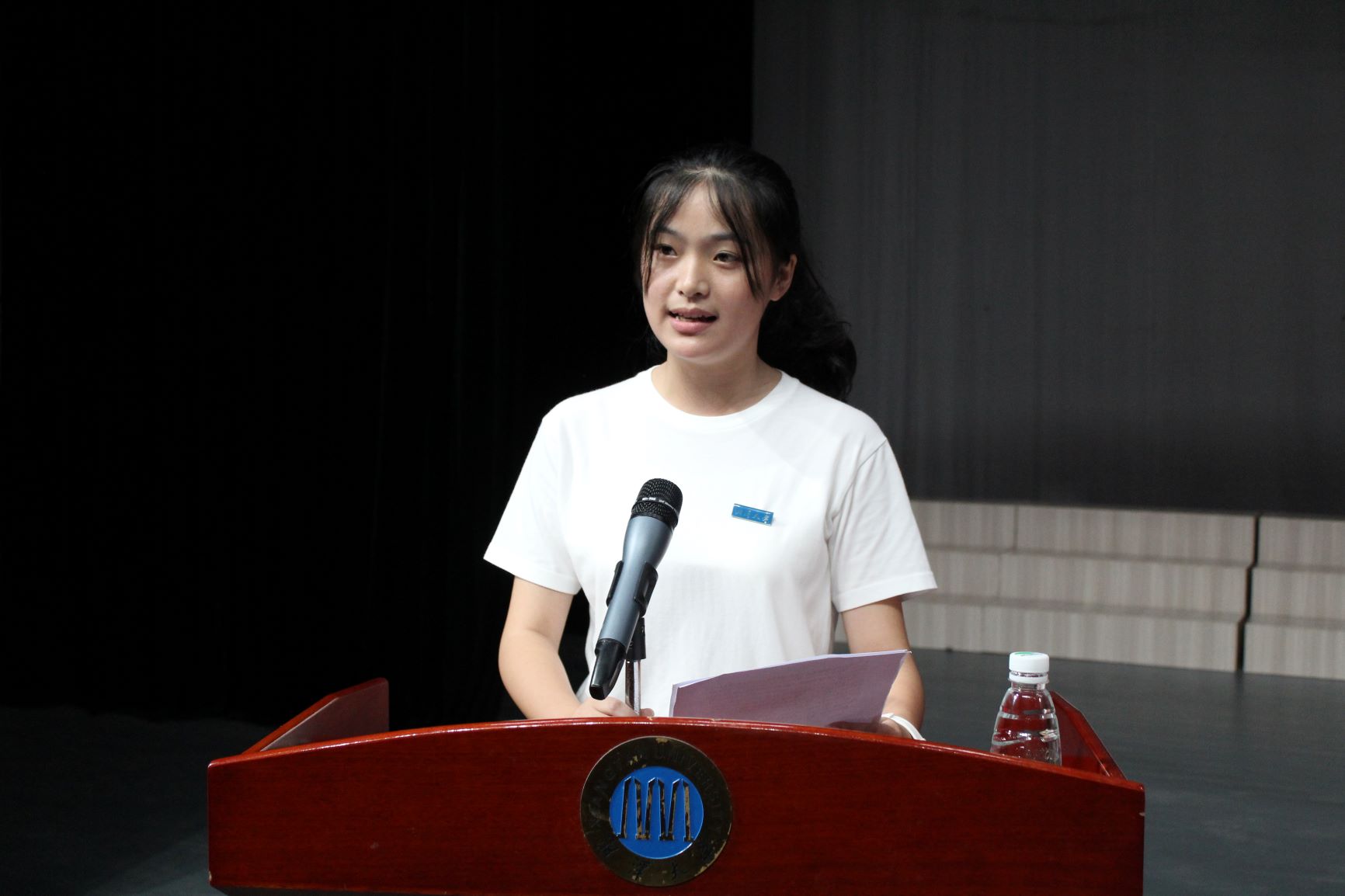 湘潭大学校长周益春在2018级新生开学典礼上发表演讲